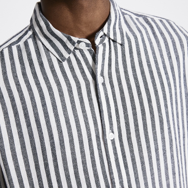 Linen blend shirt "Lucas Stripe"